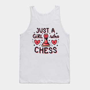 Just a girl who loves chess - cute retro design Tank Top